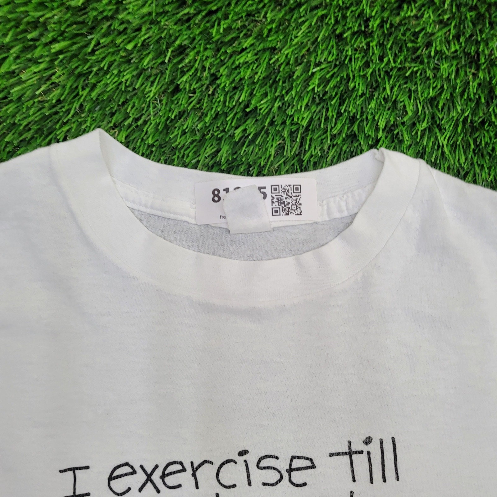 Vintage Funny Exercise Shirt Womens XL 22×24 White