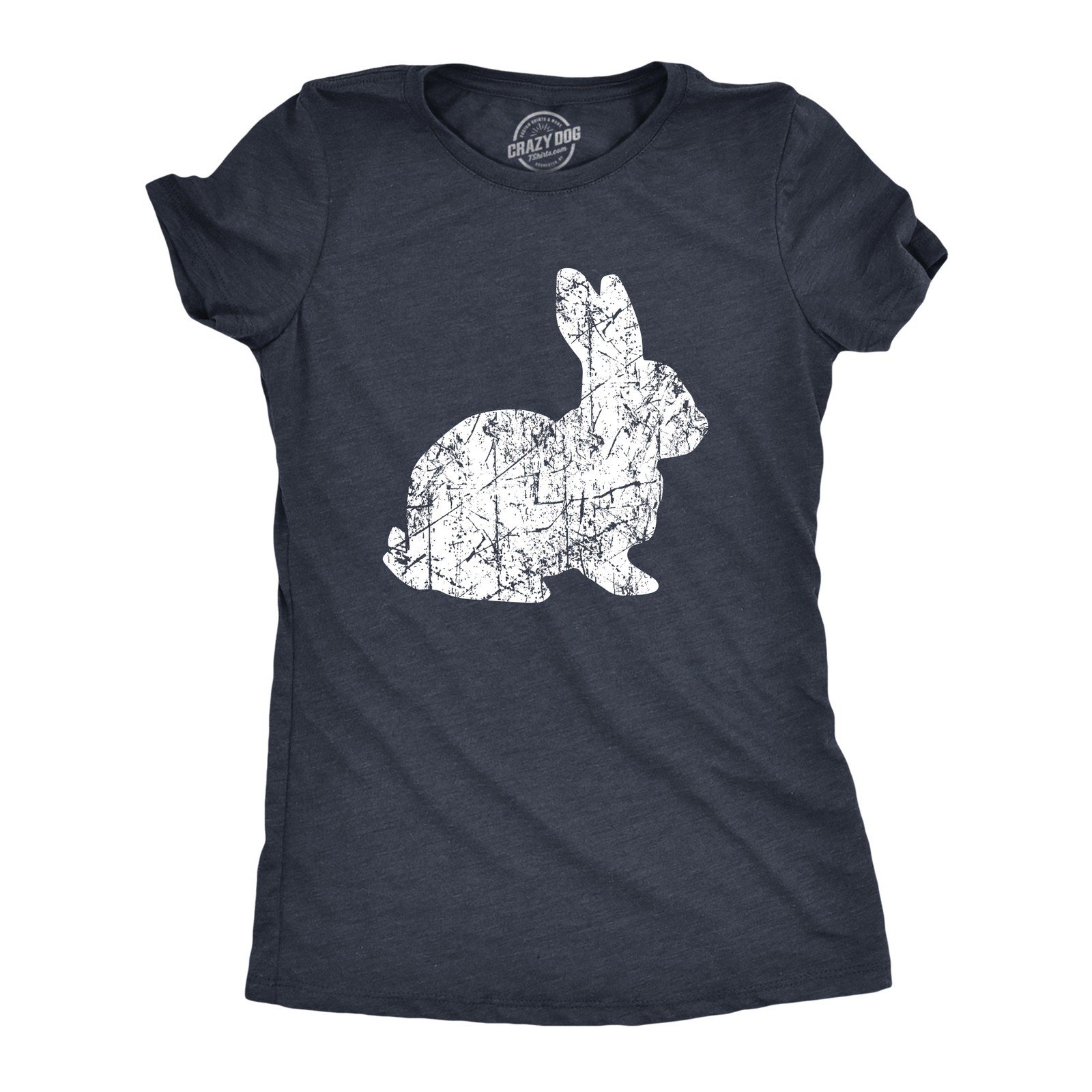Womens Big Bunny T Shirt Funny Cute Easter Sunday Rabbit Tee for Ladies