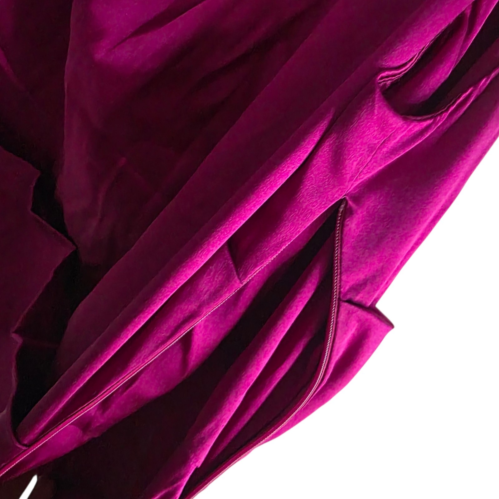 Elie Tahari Luxury Silk Blend Tank Top Blouse Womens L Magenta Purple Draped
