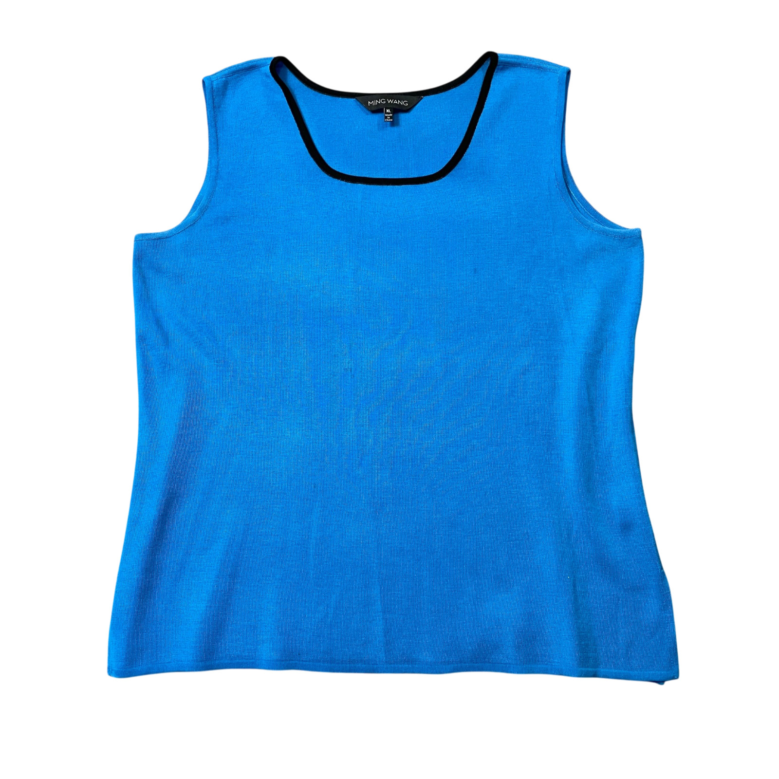Ming Wang XL Blue Acrylic Blend Ladies Pull On Top (small snag)