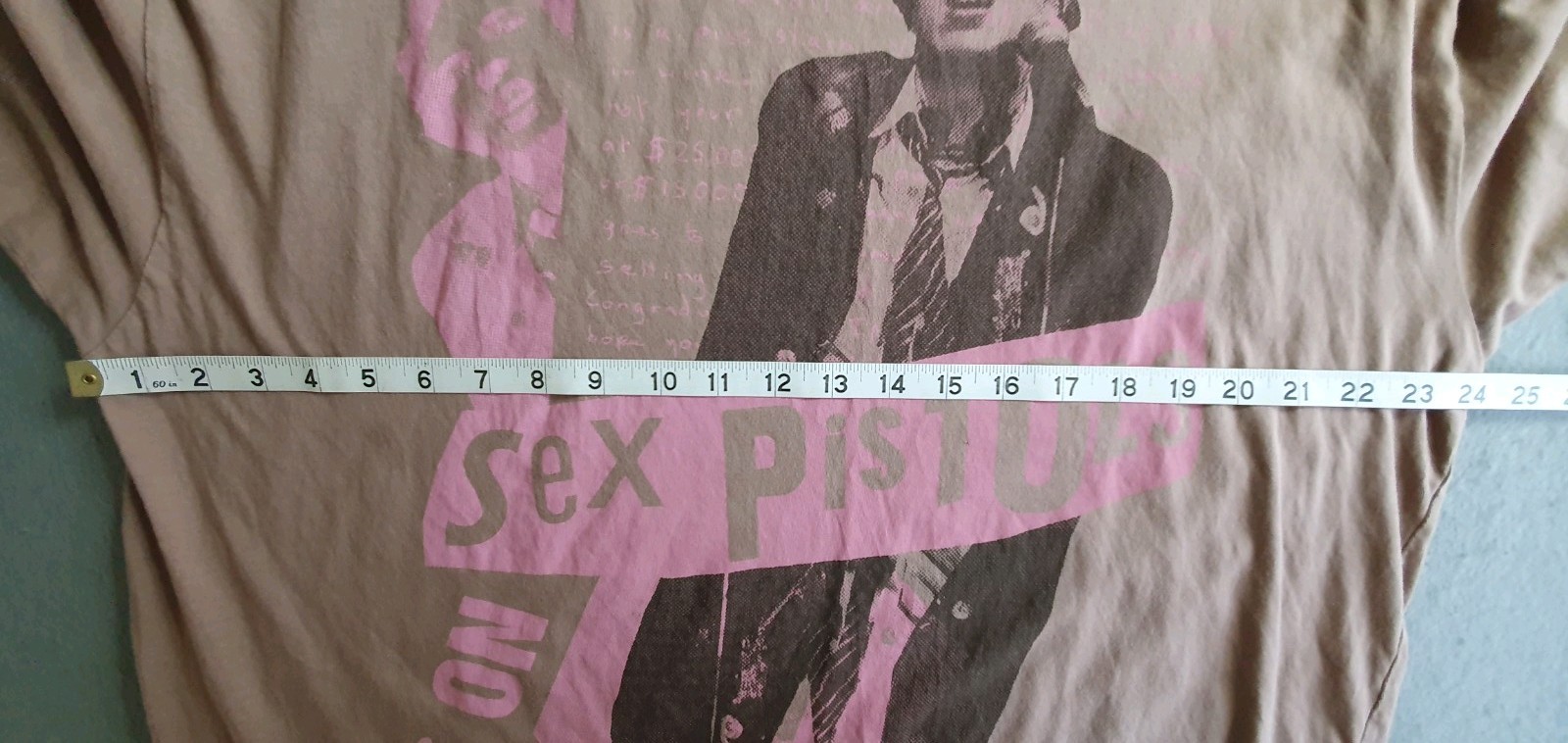 H&M Divided Sex Pistols Graphic T-Shirt Medium Oversized Brown Pink Punk Rock