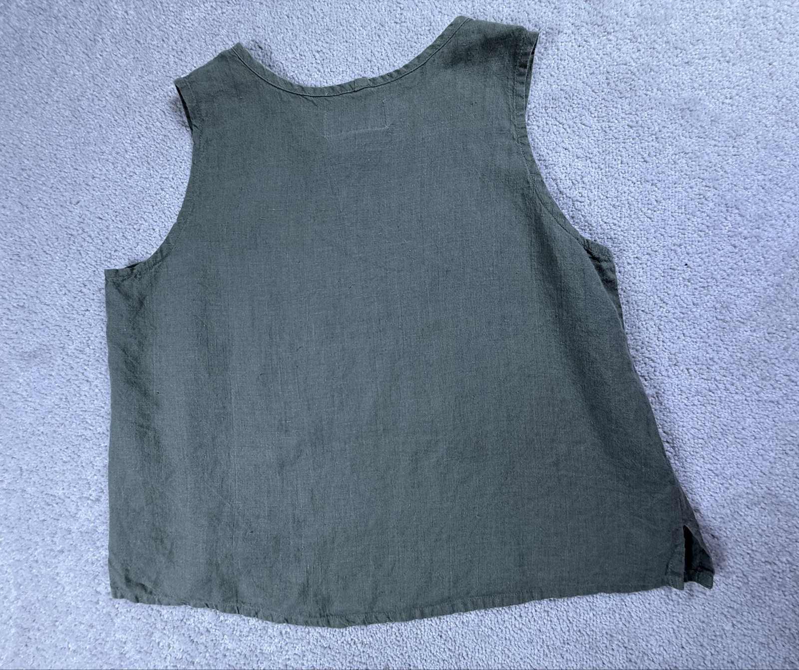 FLAX Tank Top Women S Green Black Blue Linen Sleeveless Coastal Beachy Minimal 3