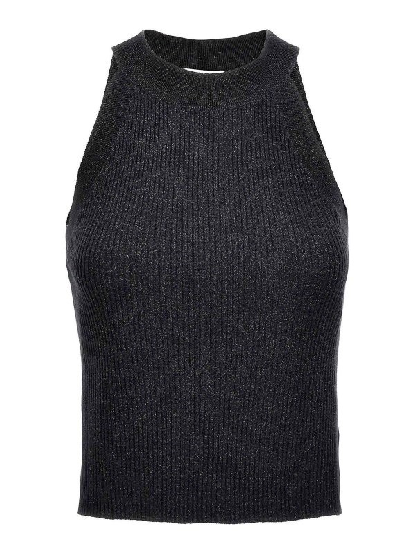 BRUNELLO CUCINELLI WOMEN’S DARK BLUE SLEEVELESS SHIRT MSRP $1375