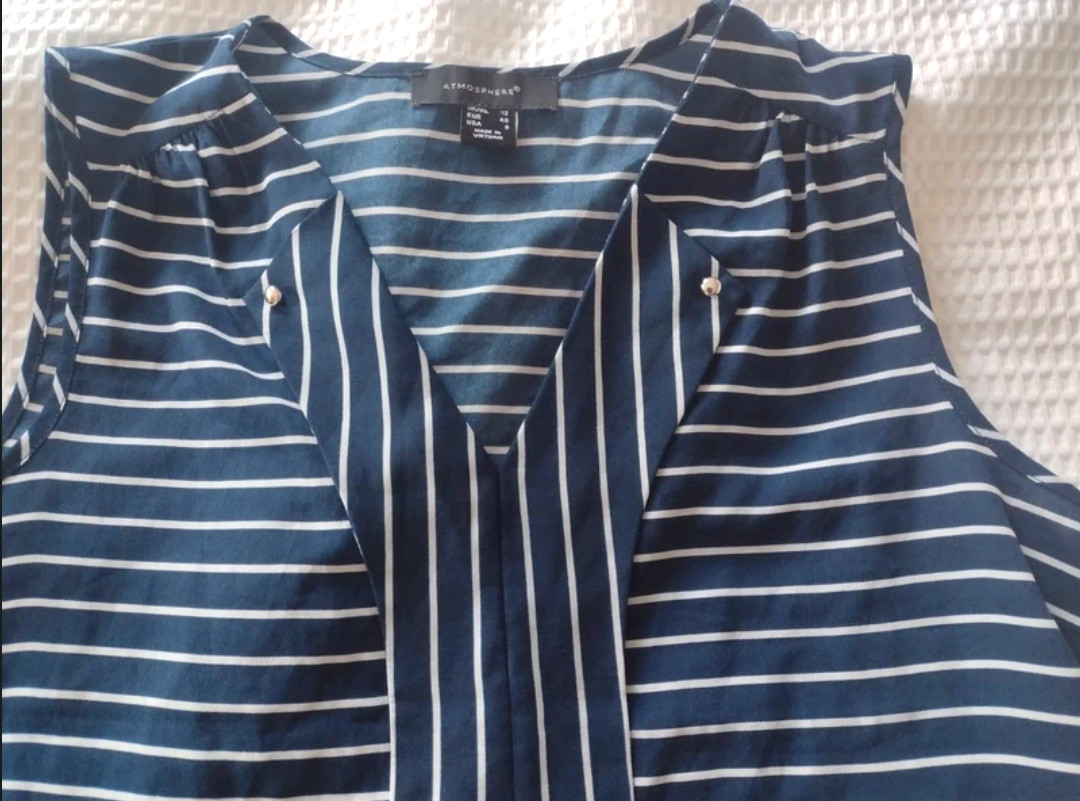 3 Lightweight Tops Size 12 Navy White Cami Top Lace UK seller