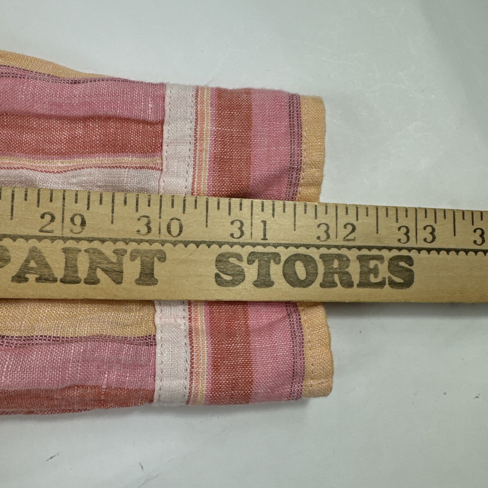 Gap 100% Linen Shirt Womens S Pink Striped Long Sleeve Blouse Pullover Top READ