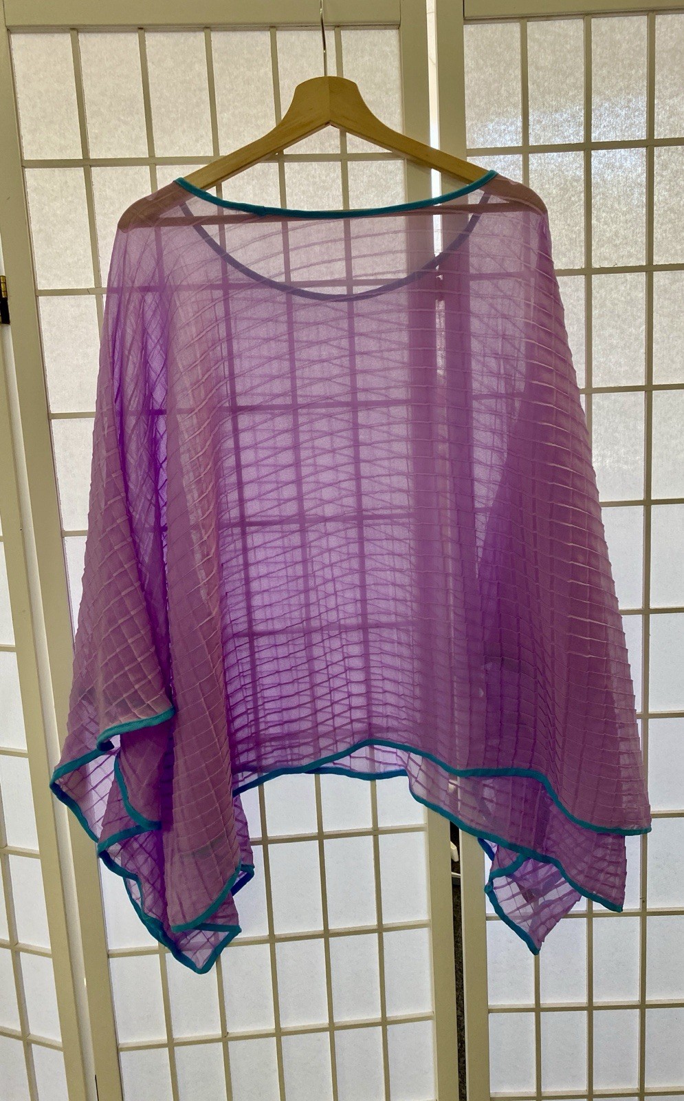 2chic Sheer Caftan/Poncho Cover-up – One Size Fits Most