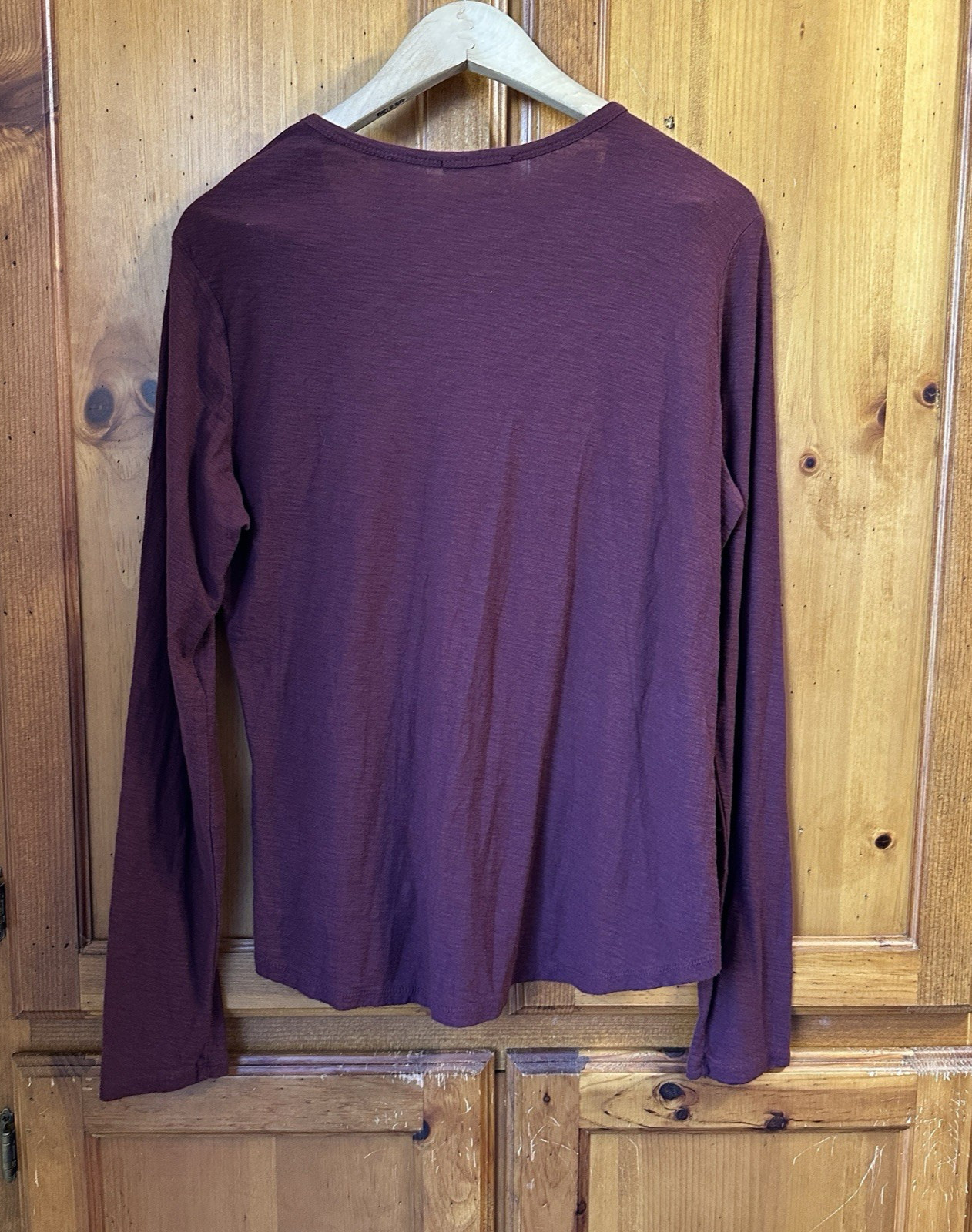 Standard James Perse Crew Neck Red Long Sleeve Tee T-Shirt Top Women’s 3 L Large