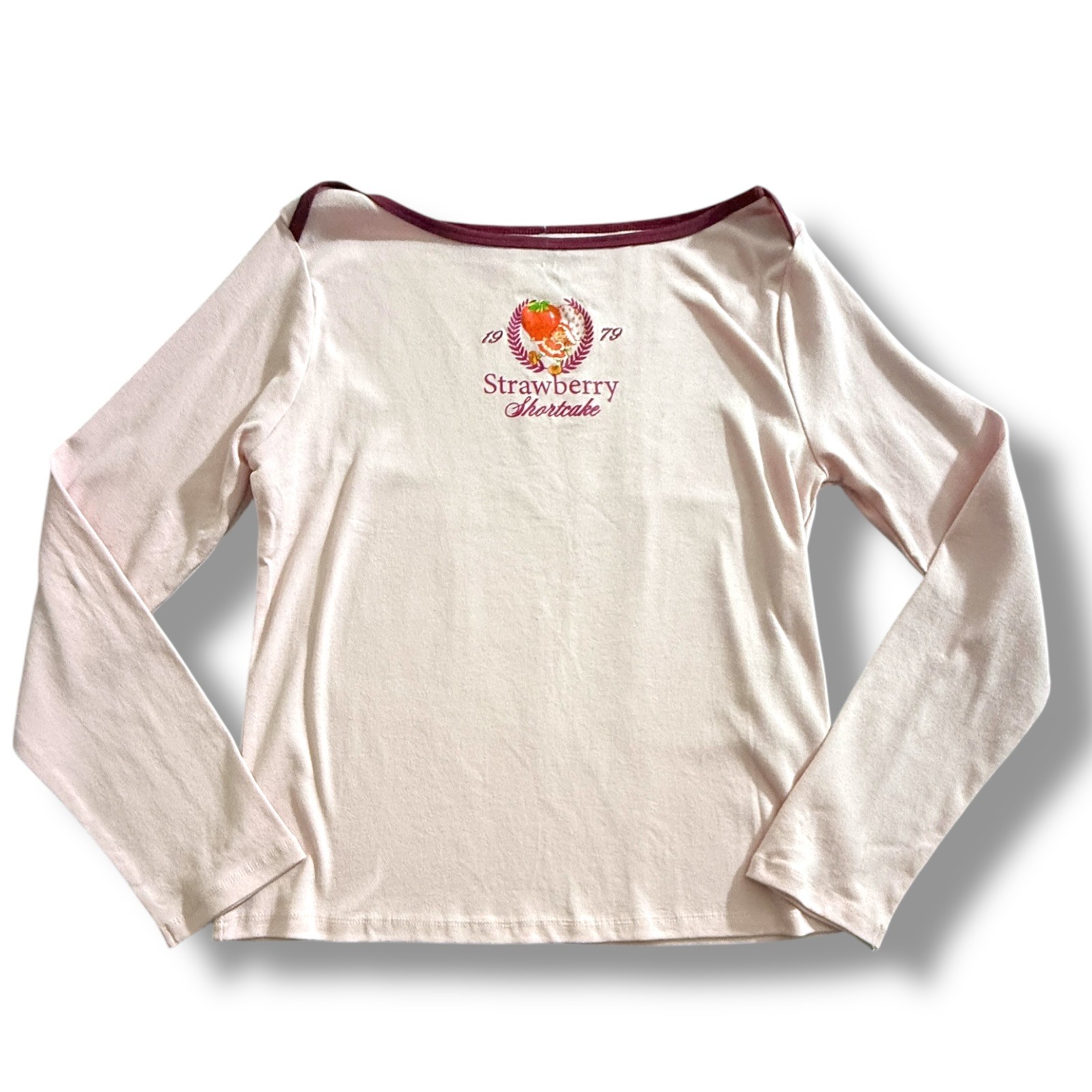 Strawberry Shortcake 100% Cotton Graphic Long Sleeve Tee Women’s 3X Pink NWT