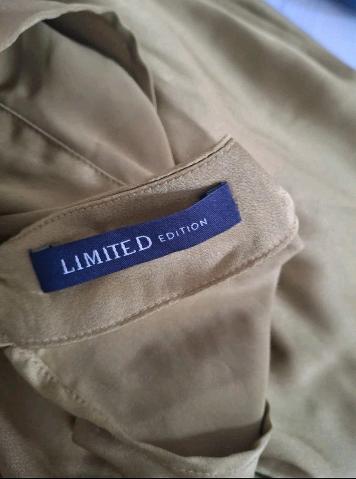 Limited Edition (M&S) Olive Green Wrap Front & Back Blouse UK 14