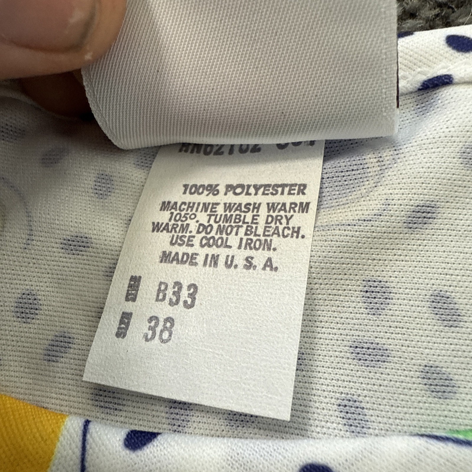 VTG Womens L Haband Shirt AOP Print 80s 90s Polka Dot Colorful Confetti Made USA