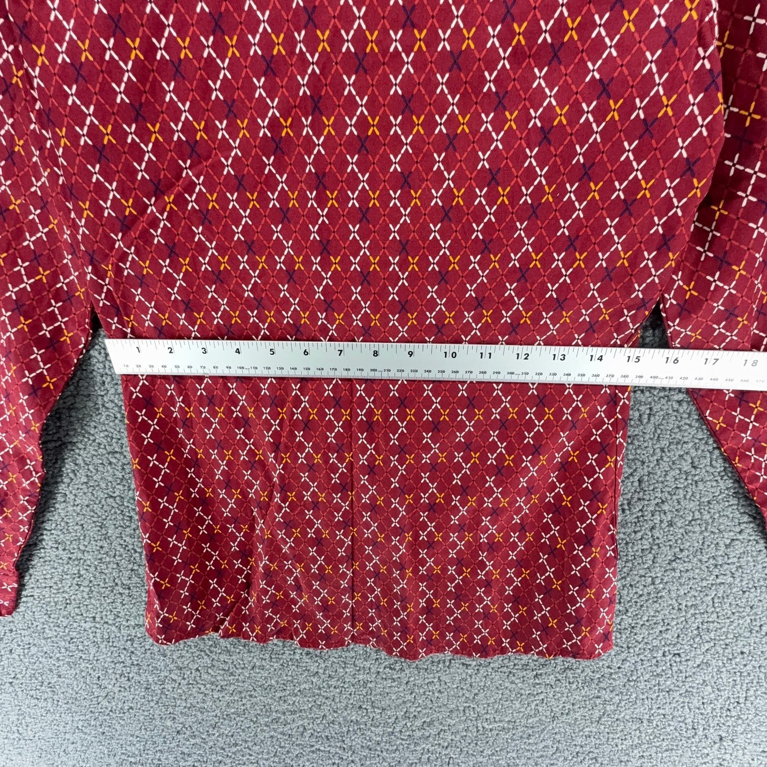 New Cinch Shirt Womens XS Red Patterned Print Snap Up Western Long Sleeve NWT