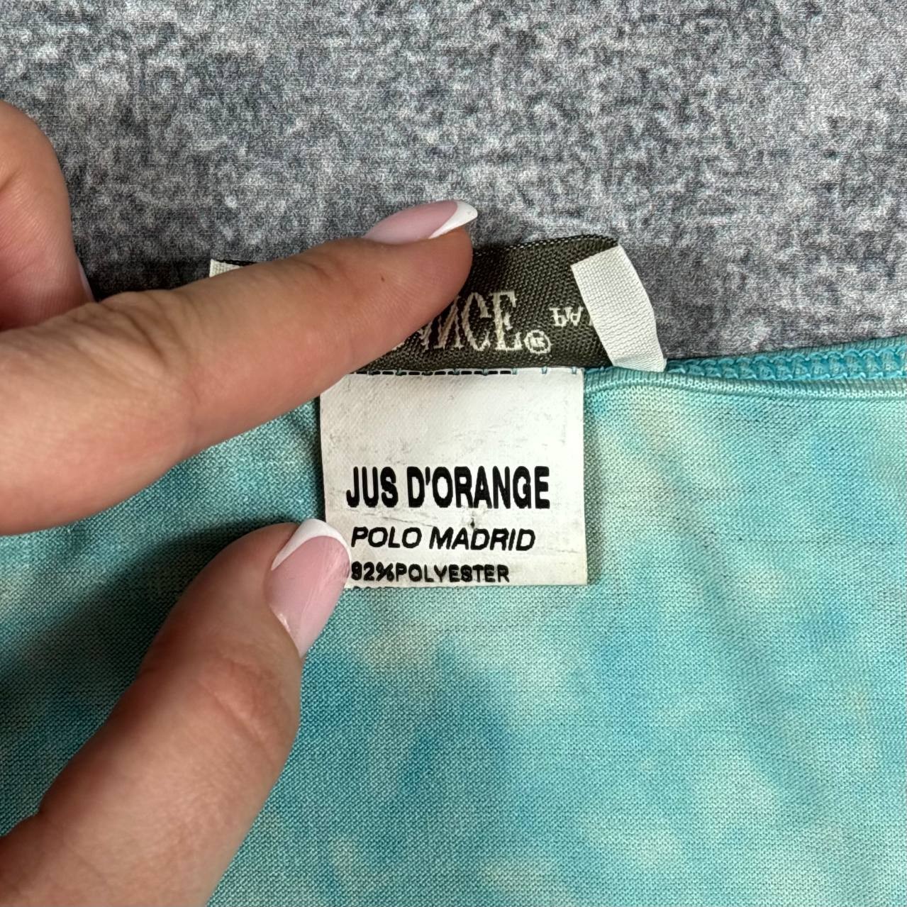 Vintage Jus D’Orange Paris Y2K Graphic Ruched Top