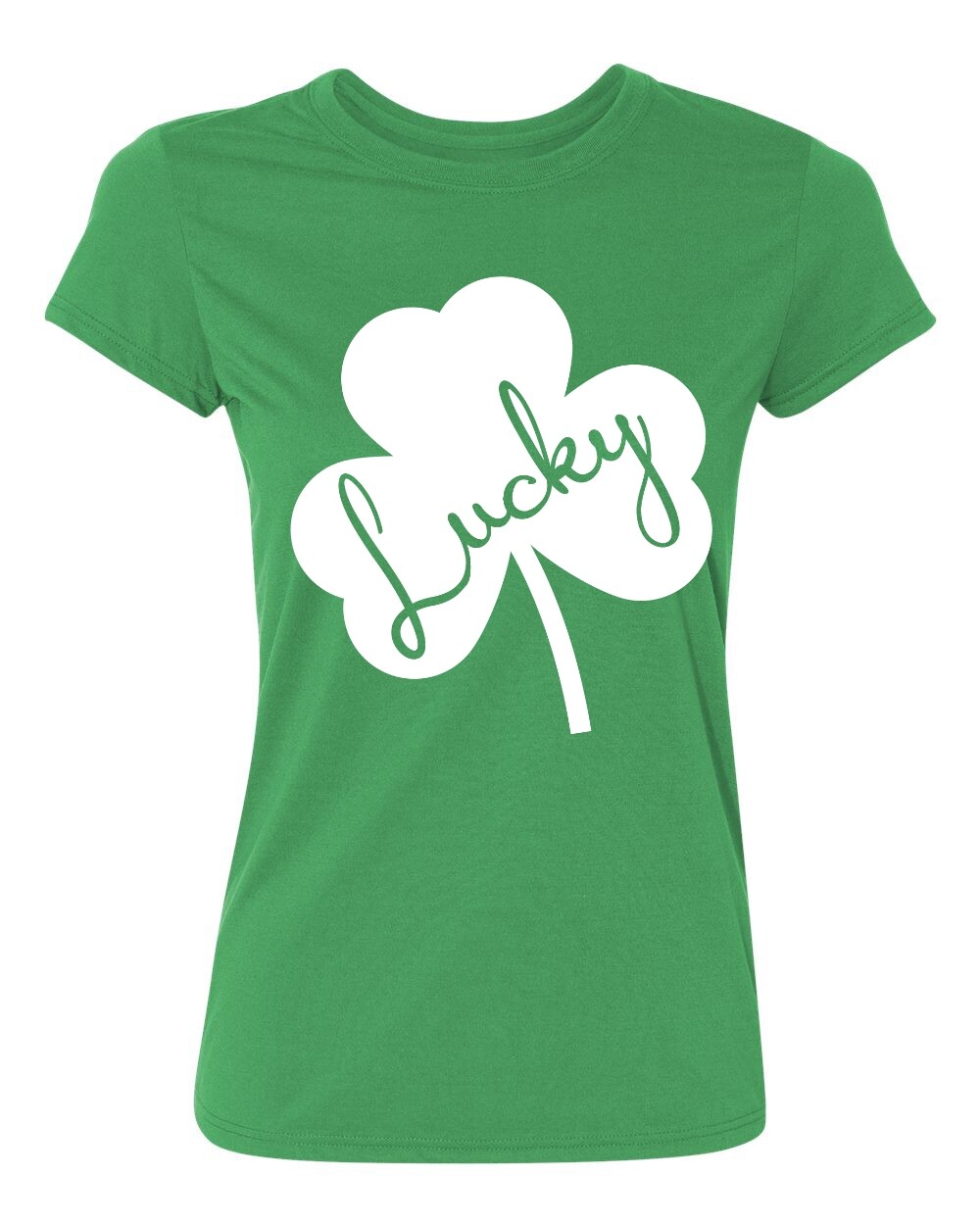 St Patricks Irish Day Lucky Shamrock Women’s T-Shirt Clover Drinking White