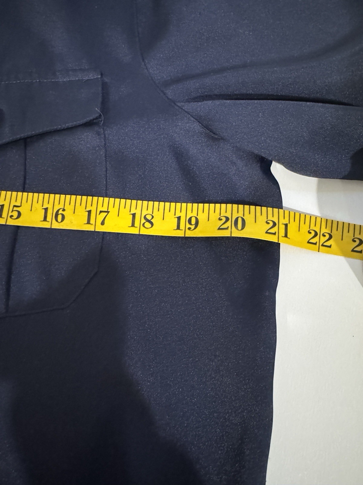 lauren Ralph lauren blouse women’s large navy blue gold tone buttons