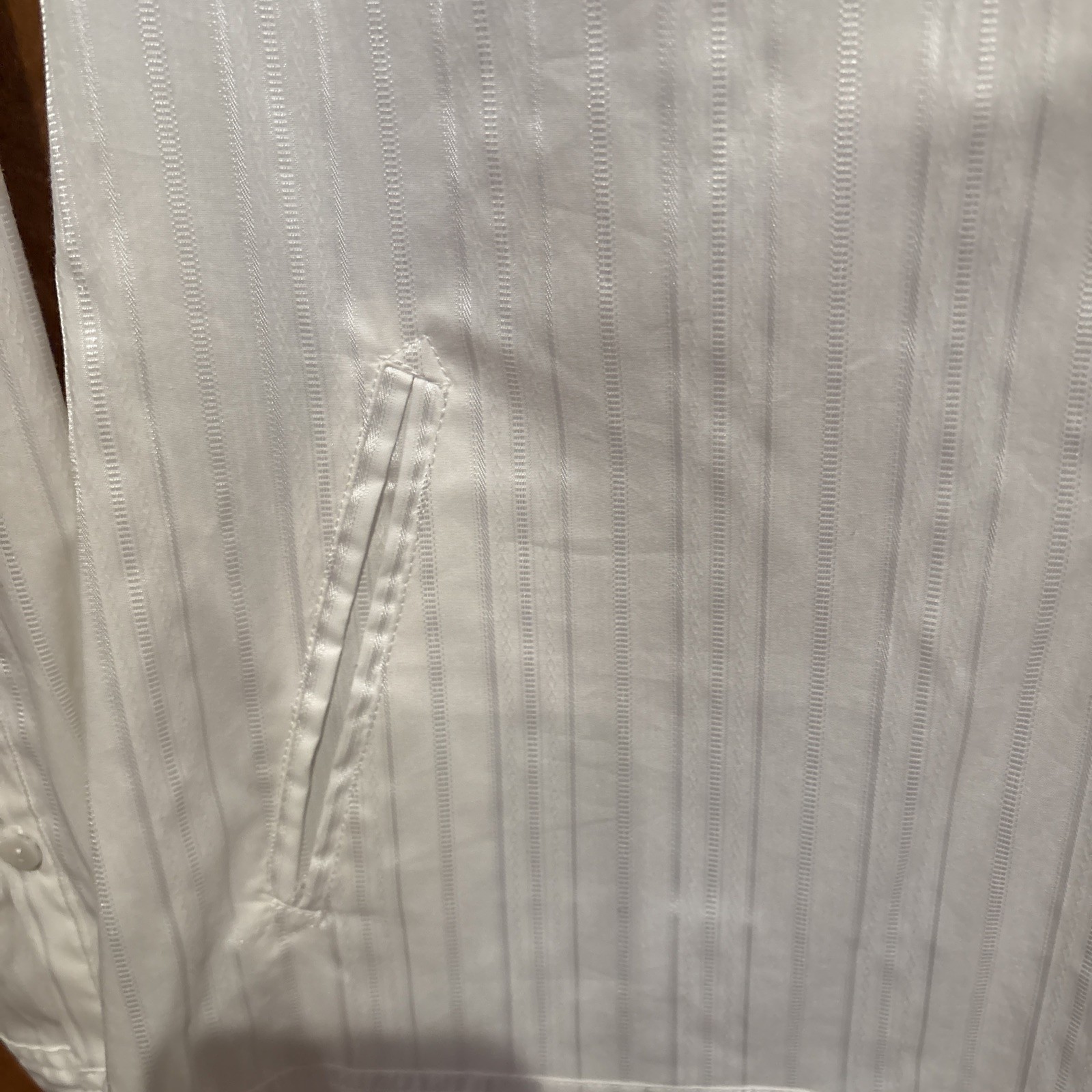 Nine West Jeans White Hazel Tunic Top w/Front Slant Pockets – MSRP $59.50