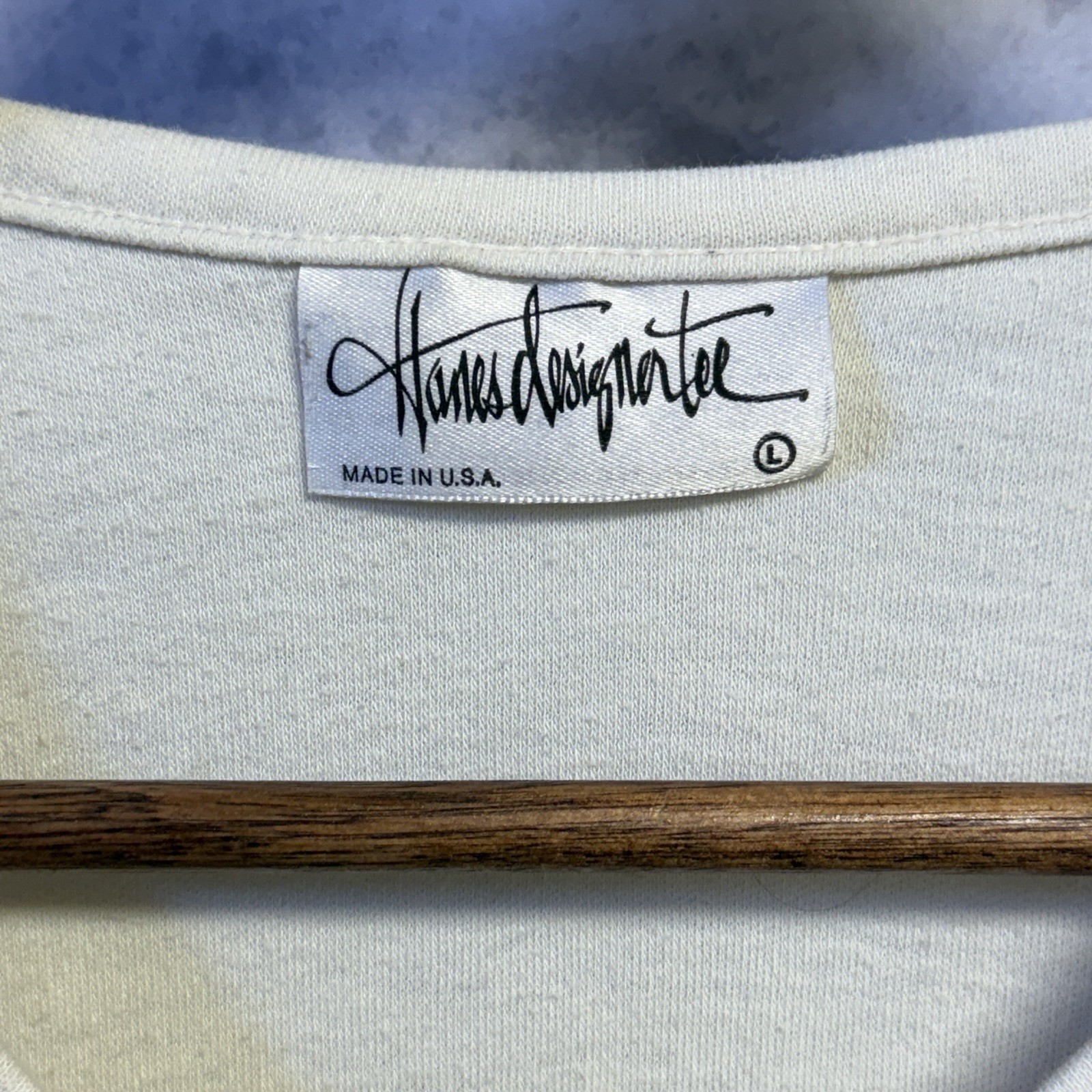 Vintage Hanes Designer Tees Womens Large 16×21 Cabin Mountain House Nature