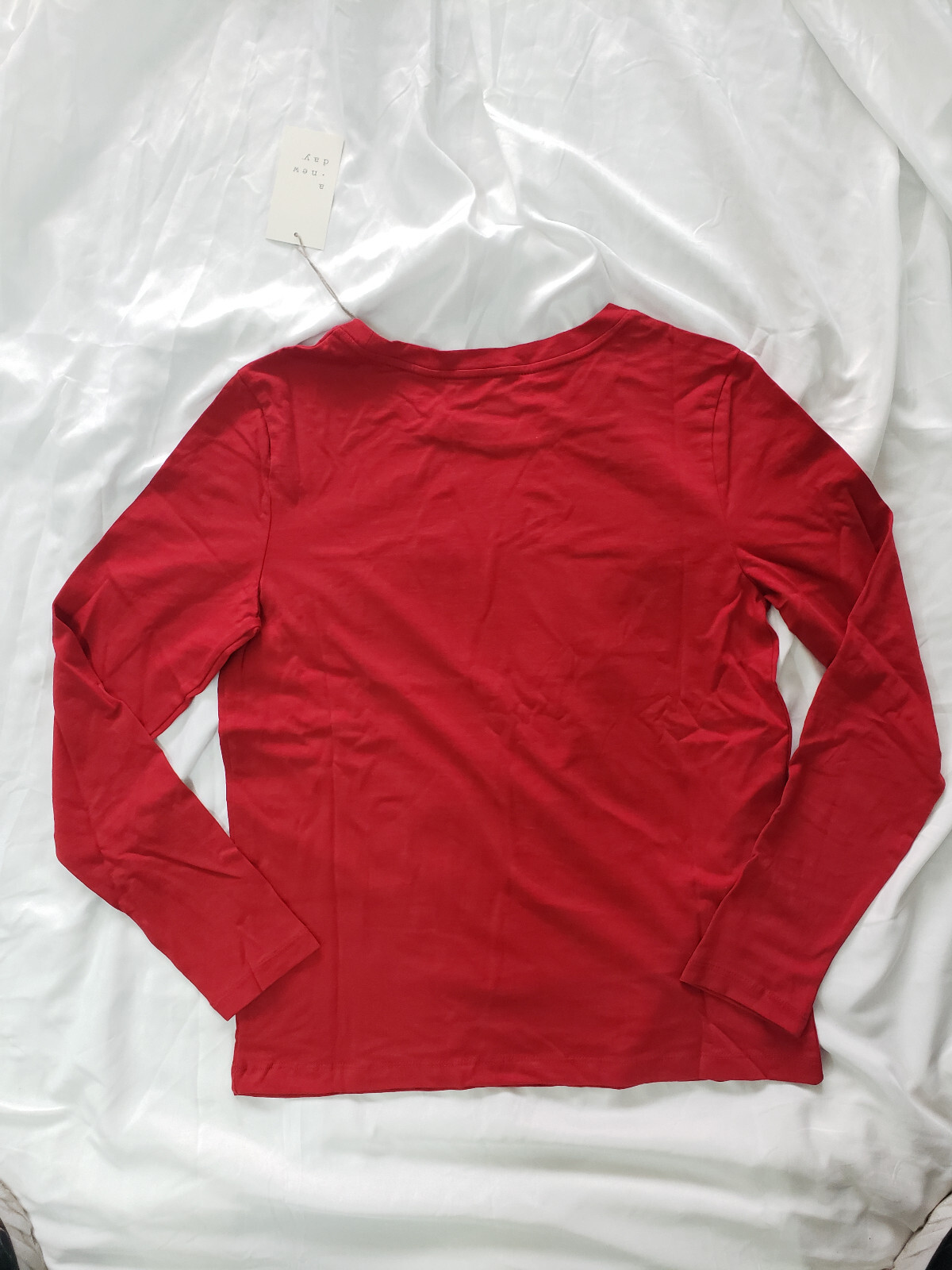 Women’s A New Day Long Sleeve Tee, Red, XS, MED, LARGE, NWT, SHIPS FREE