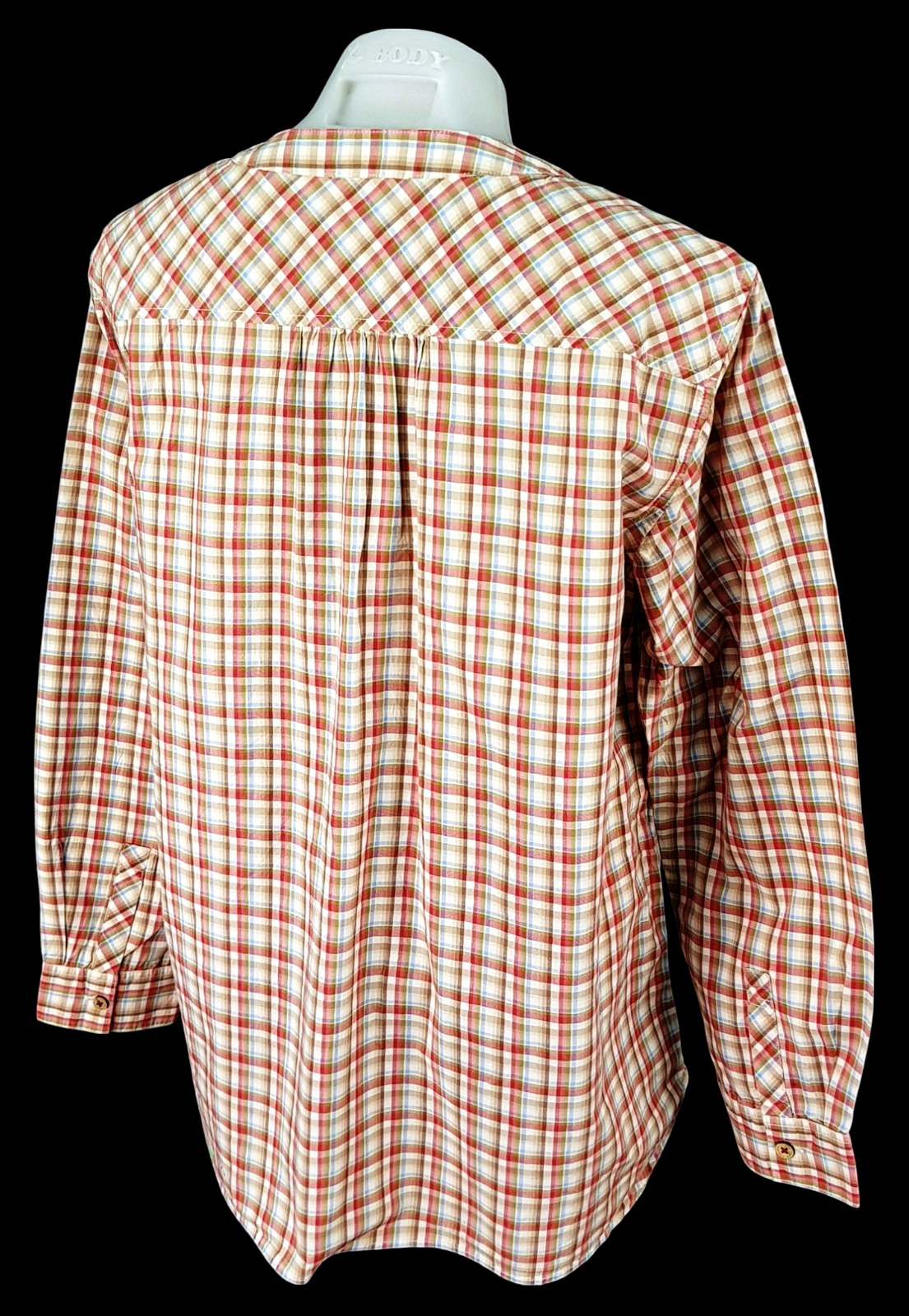 CROCODILE Womans Pink Check L/S SHIRT TUNIC Multipleated – XL – UK20 – EU48 -£68