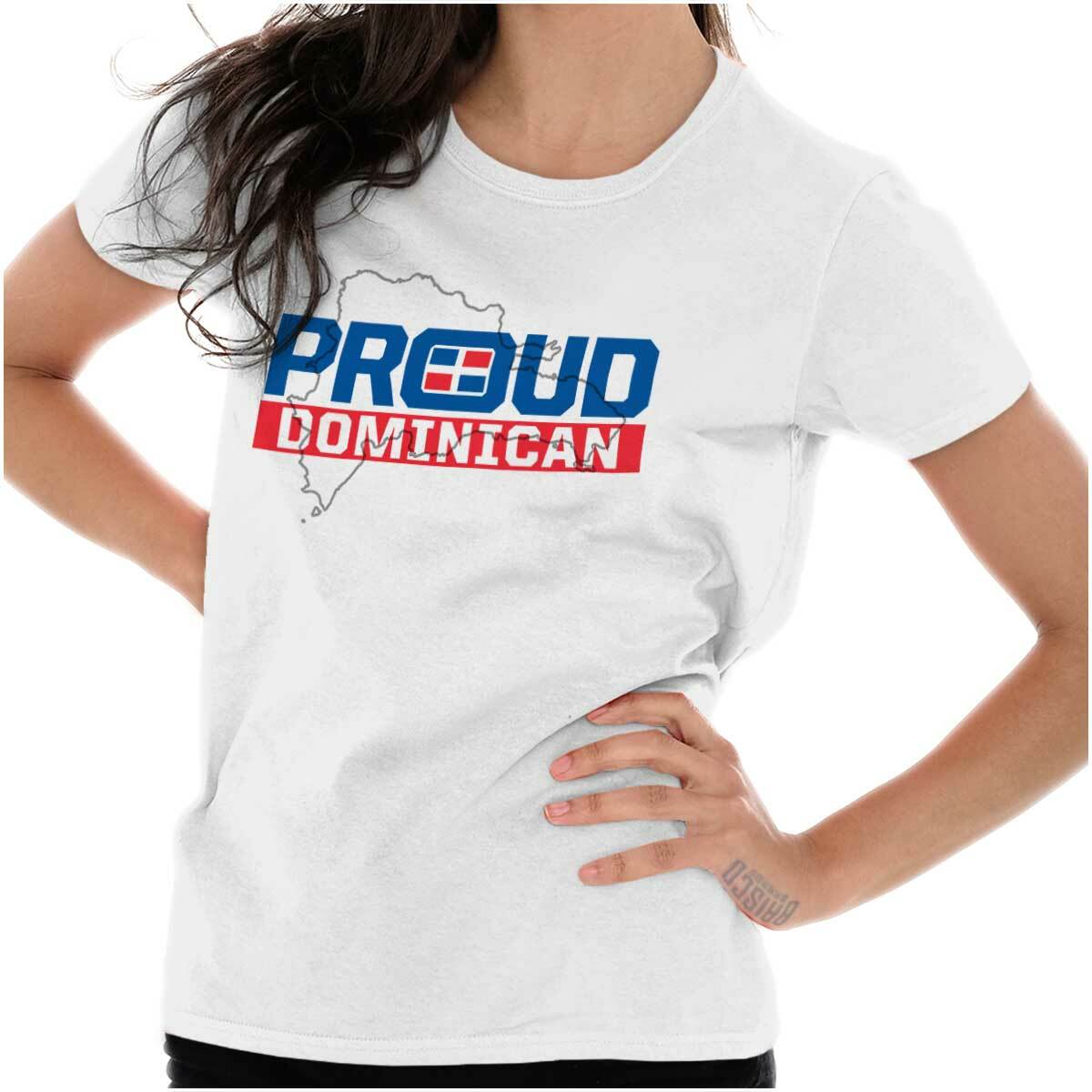 Proud Dominican Republic Flag Colors Pride Graphic T Shirts for Women T-Shirts