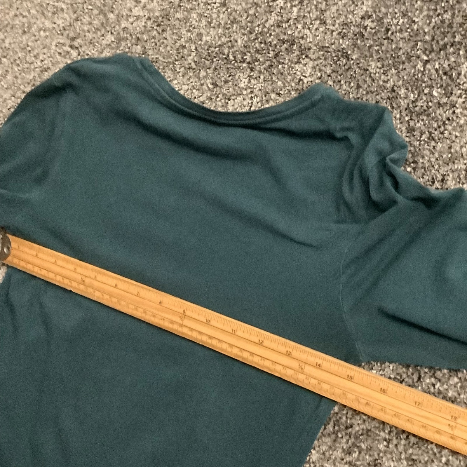 Primark Womens Long Sleeve Top XS Teal Green 95% Cotton 5% Elastane Regular Fit