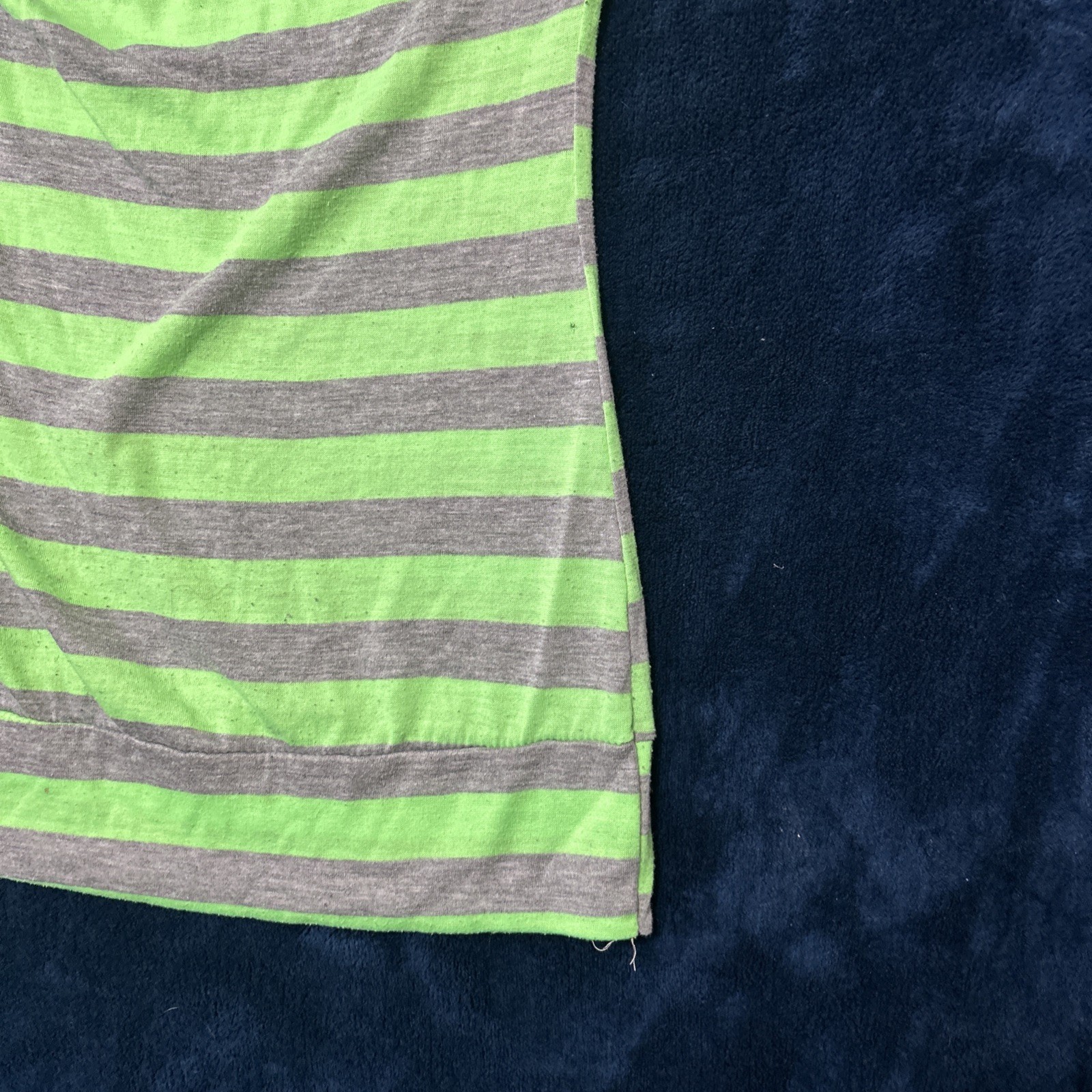 Vintage Y2K Discreet Womens Slim Striped Top Size S? Neon Lace Cybergoth Edgy