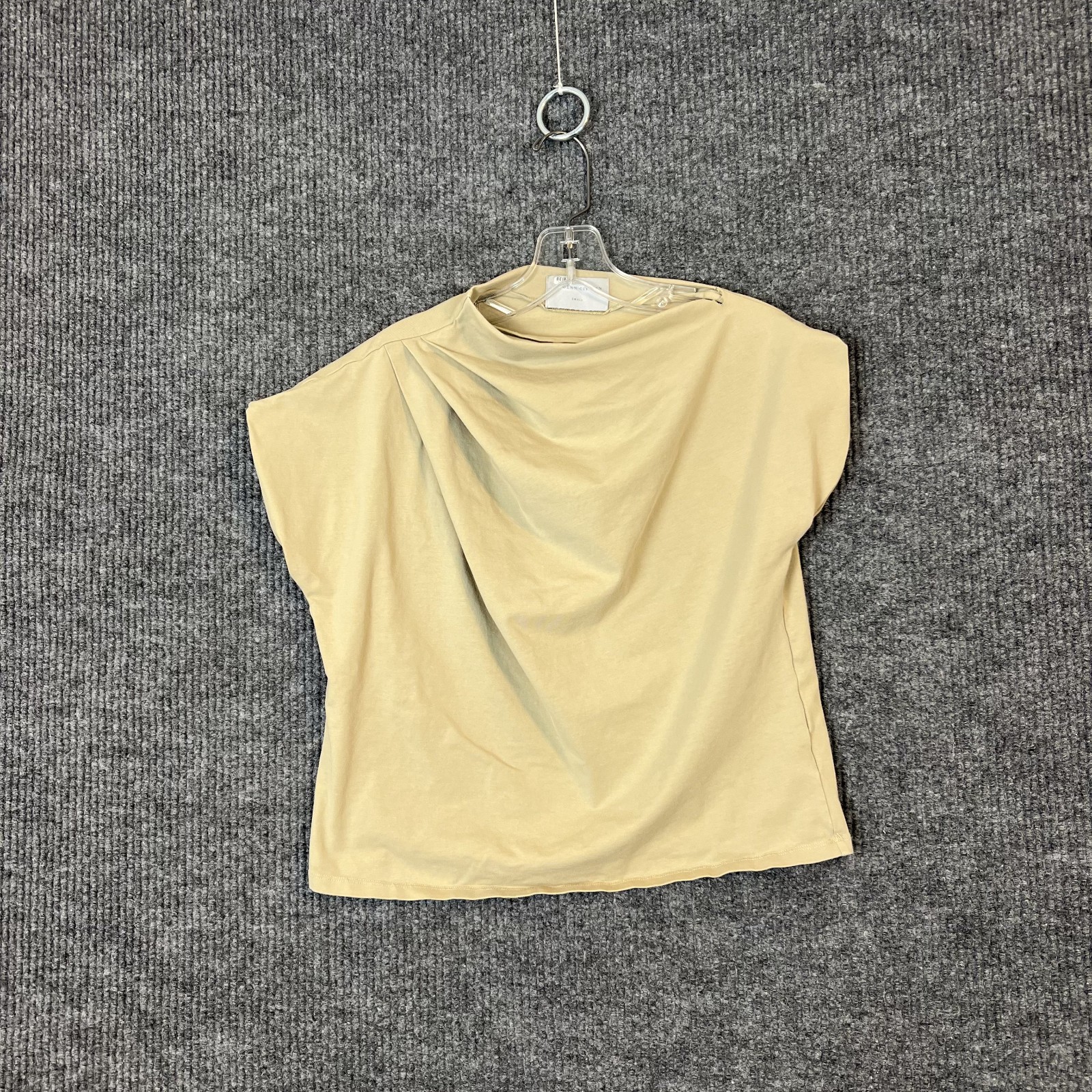 Modern Citizen Womens Kenny Blouse Size Small Beige Sleek Minimalist