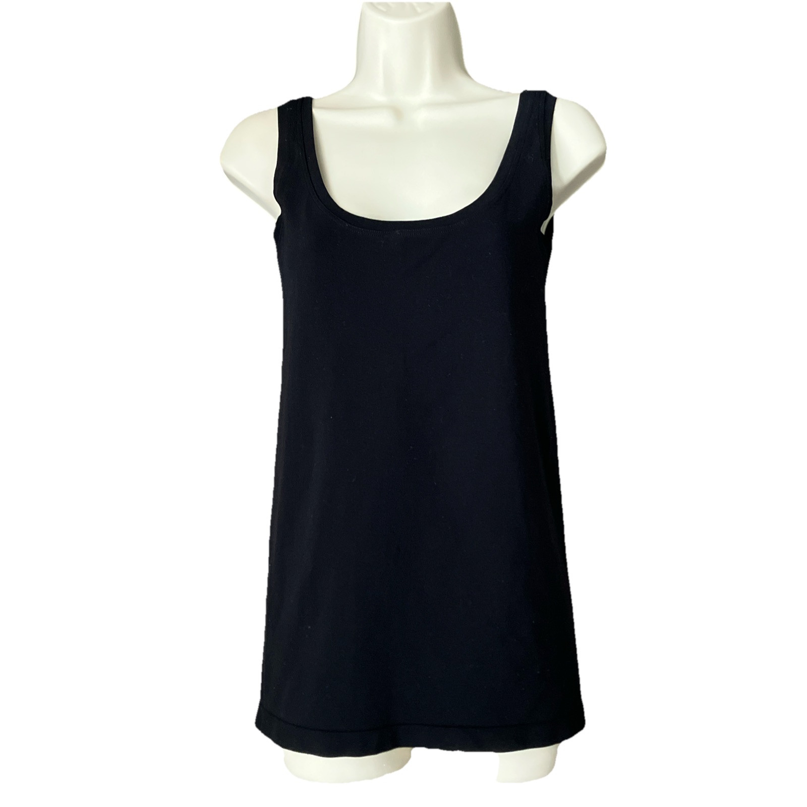 Bordeaux Long Seamless Support Layer Tank Top Black Stretch One Size Fits All