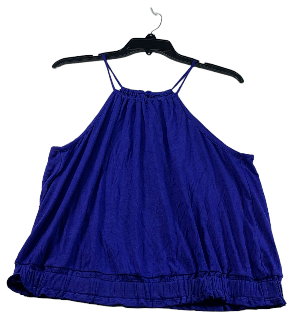 Coin 1804 Tank Top Womens Plus Size 1X Blue Sleeveless Cinch Waist New