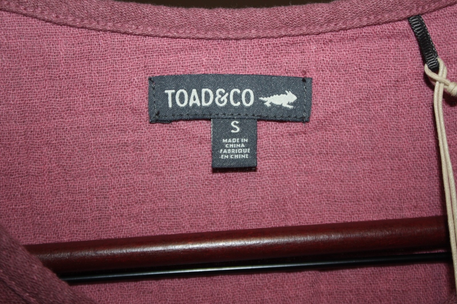 New $75 Toad & Co. Womens Small Tate Double Weave Hemp Organic Cotton Tee Shirt