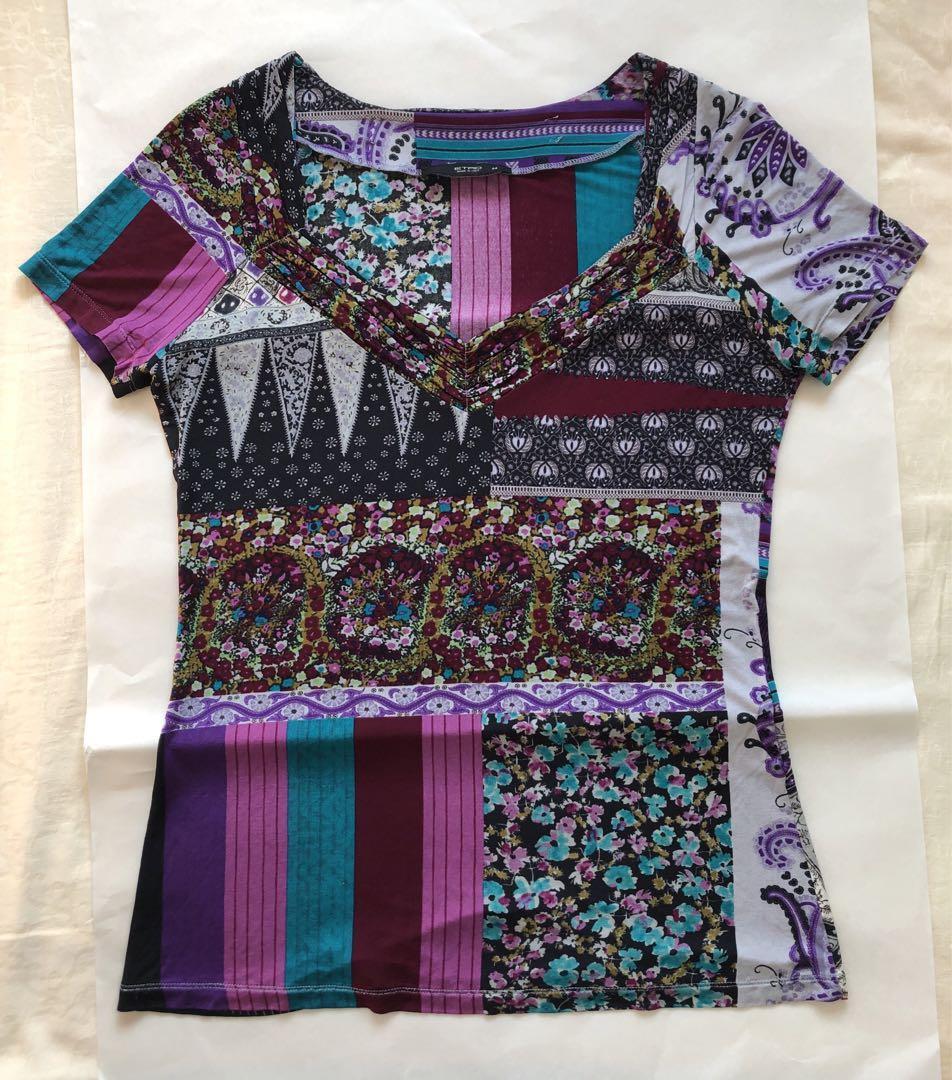 ETRO short sleeve cut and sew size 44 length 61 cm 26