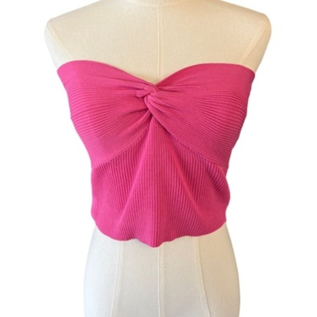Blu Pepper Pink Strapless Twist Top Women’s Size Large NWT Boho Festival Summer