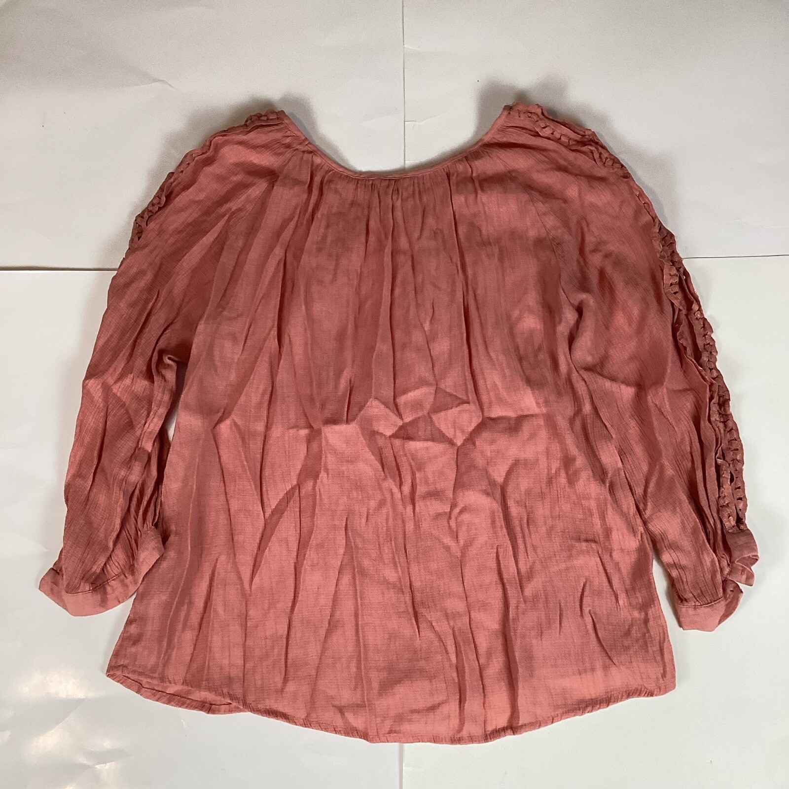 Sweet Wanderer Womens Blouse Shirt Top Sz L Large Long Sleeve Casual Solid