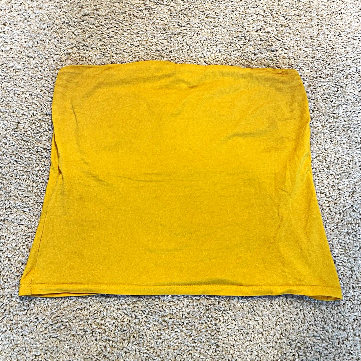 Yellow Strapless Tube Top