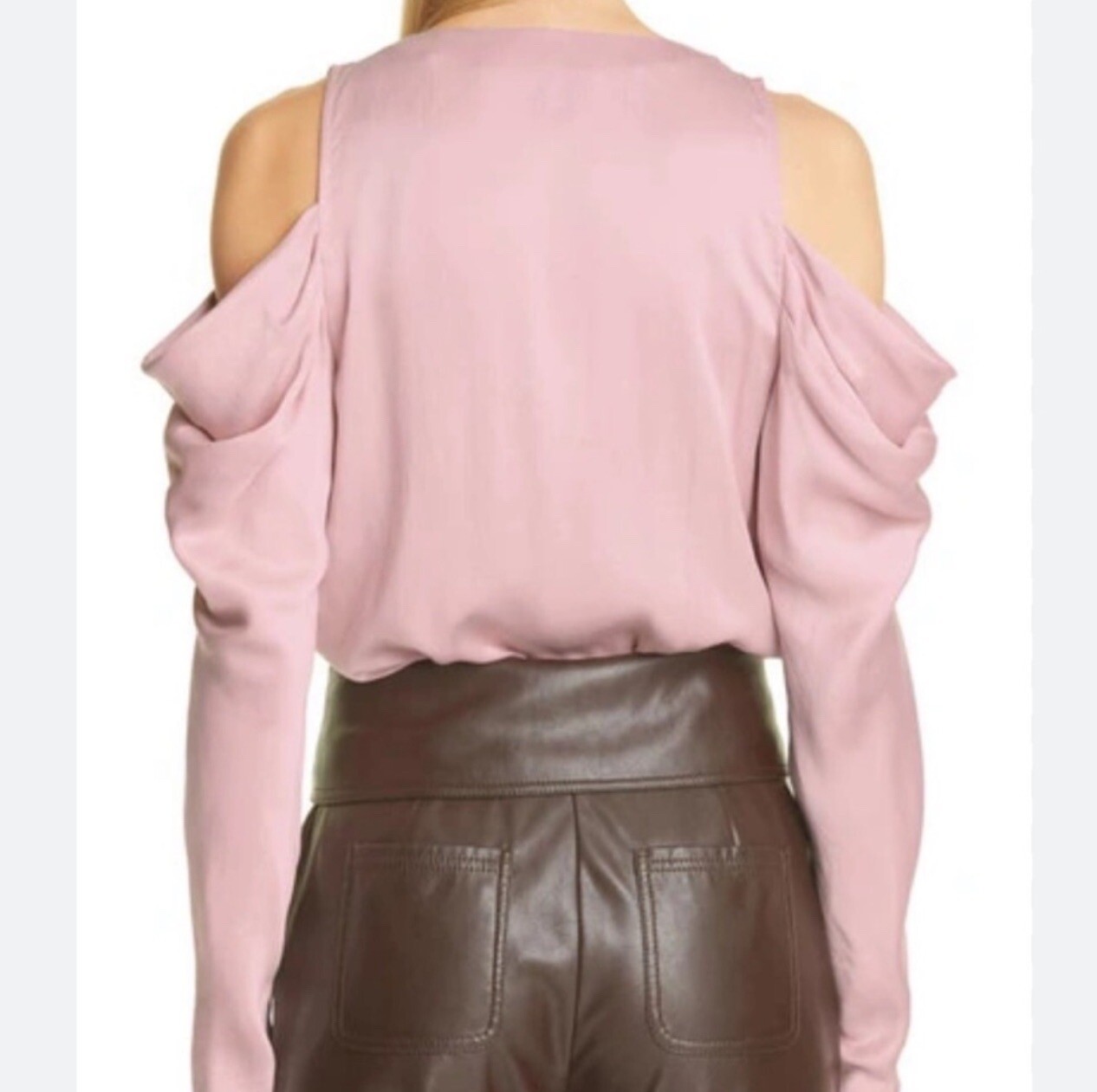 Jonathan Simkhai Pink Silk Drop Shoulder Remington Blouse XS NWT