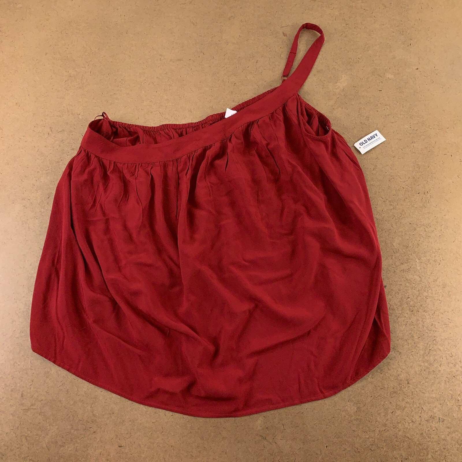 Old Navy Women’s Size XXL Deep Red Soft-Woven One-Shoulder Top NWT