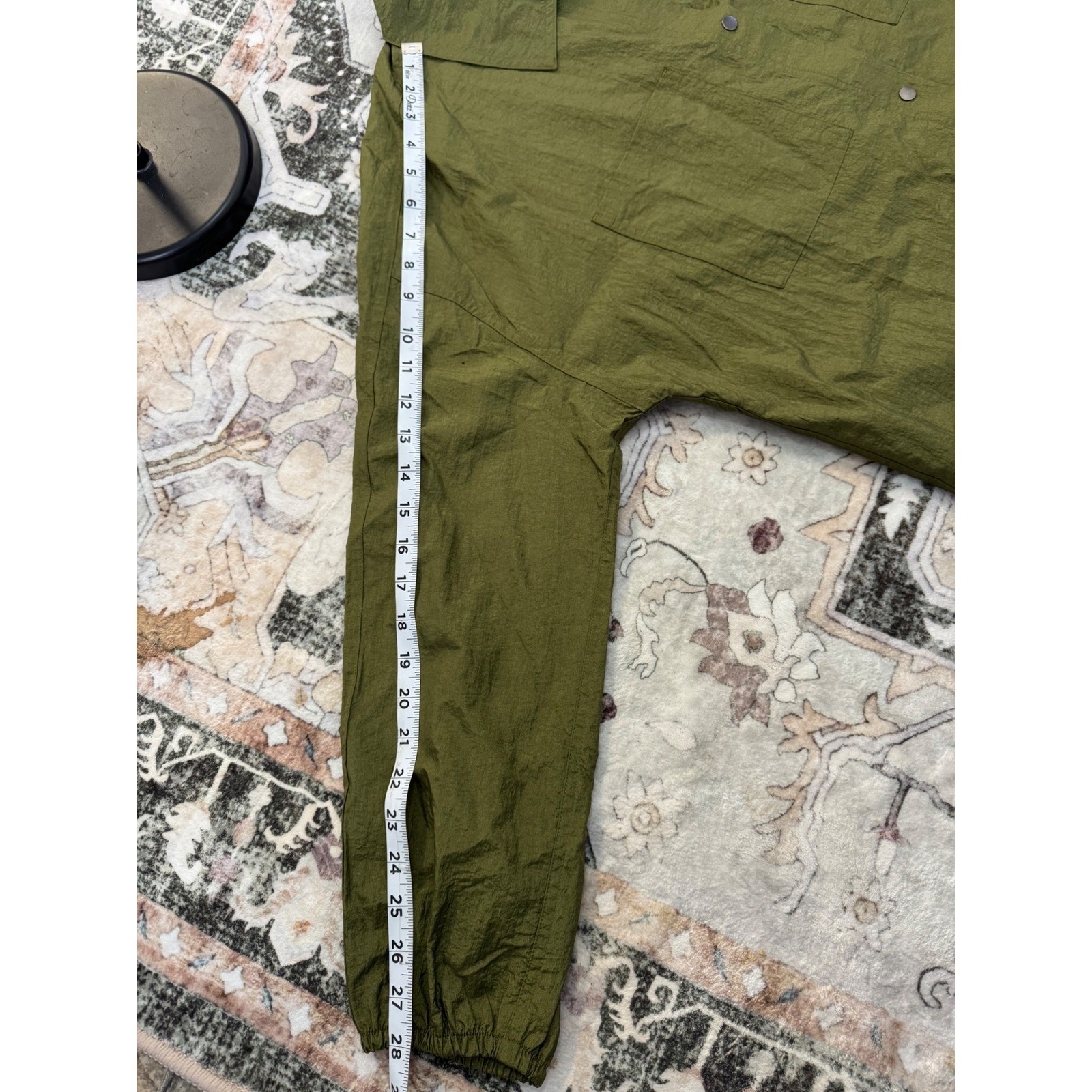 Athleta Green Nylon Utility Jacket Shirt Oversized Relaxed Fit Medium Athleisure