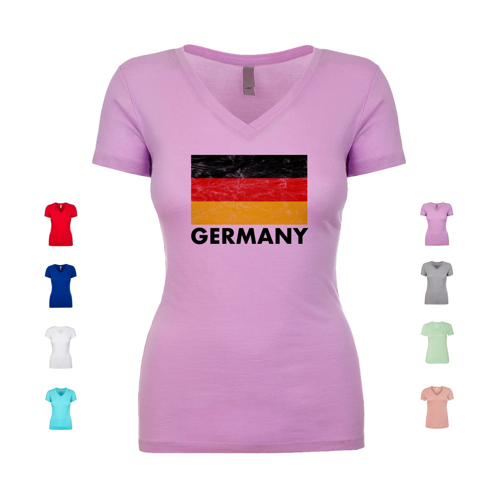 Germany flag pride nationality heritage patriotism Women’s V Neck Shirt