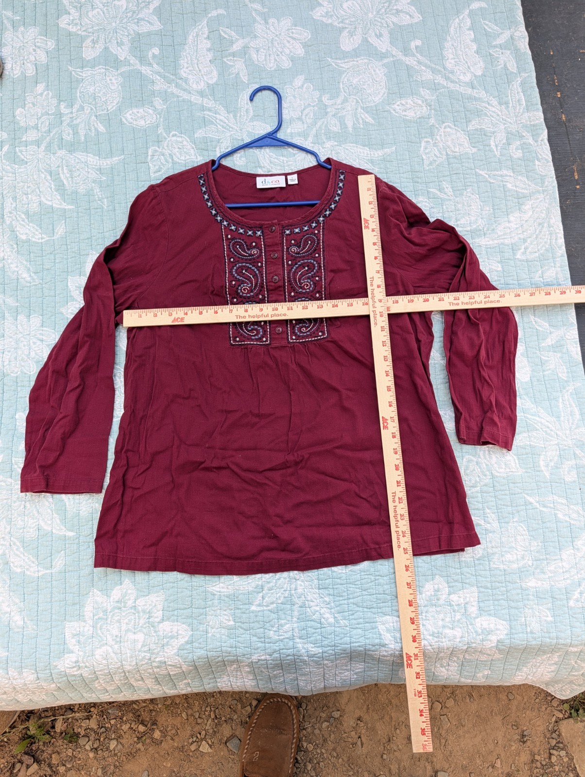 D N Co Large Tunic Blouse
