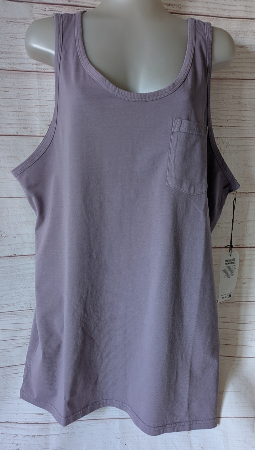 NWT Billabong 2 Women’s Utility Sleeveless Tank Tops Lilac Pocket Below Hip Sz L