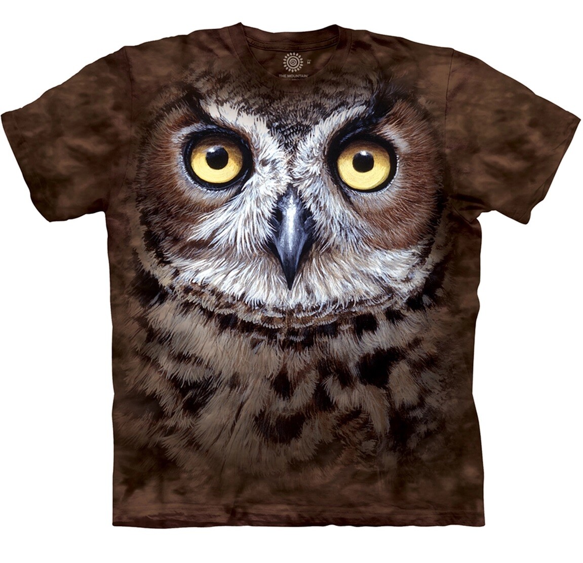 Great Horned Owl Bird Feathers Owls Fly Hoot Barn Brown Shirt Mountain S-5X