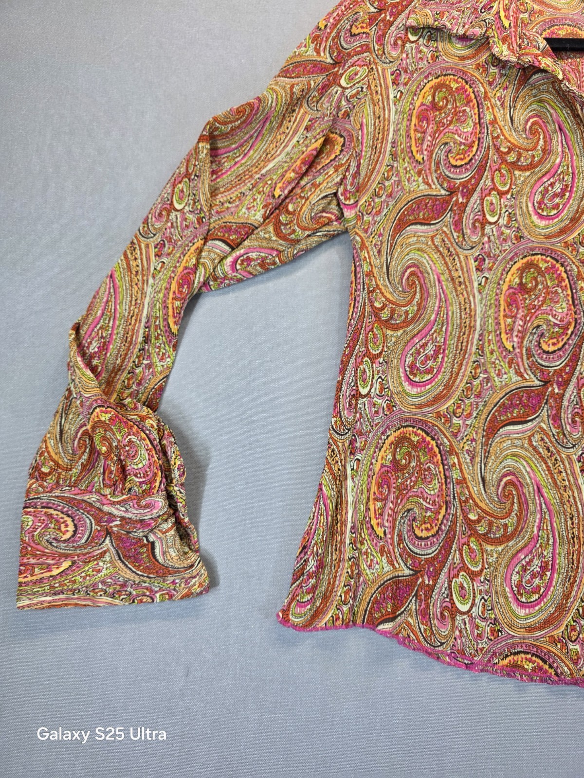 Separates By NYC Design Co Blouse Large Psychedelic Artsy Disco Funky Retro