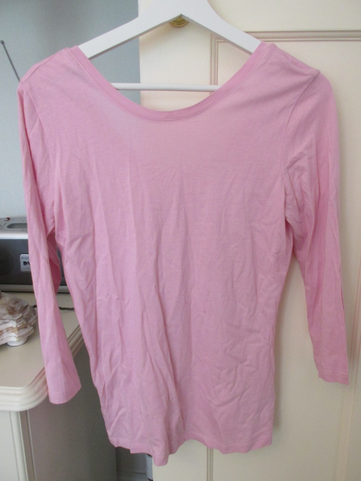 Boden Ladies Ballet Back top Pale Pink size 12 UK supersoft Modal Cotton blend