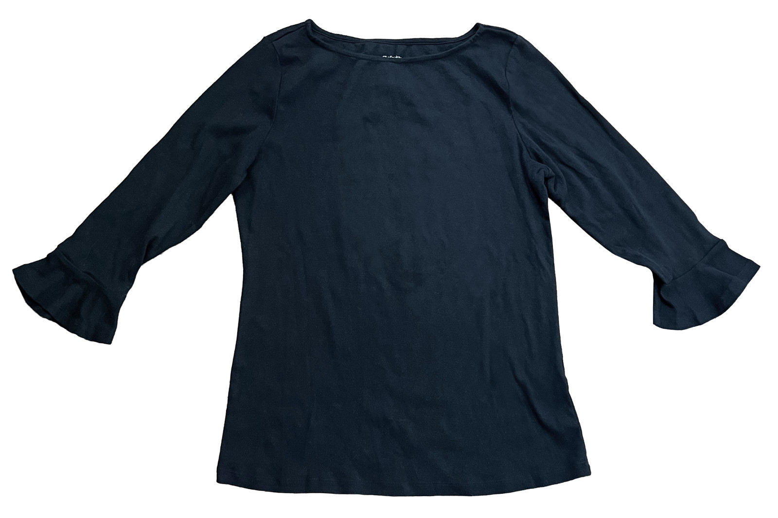 Chadwick’s of Boston Black Boatneck 3/4 Flare Sleeve Jersey Top – Size L Tall