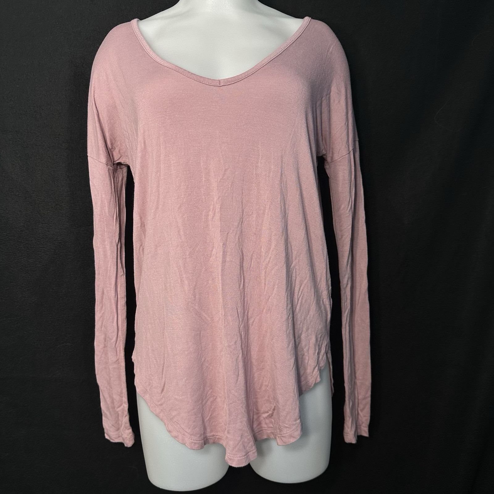 Women’s XS Purple Scoop Neck T-shirt With Strap Detail Back Cutout – Gap