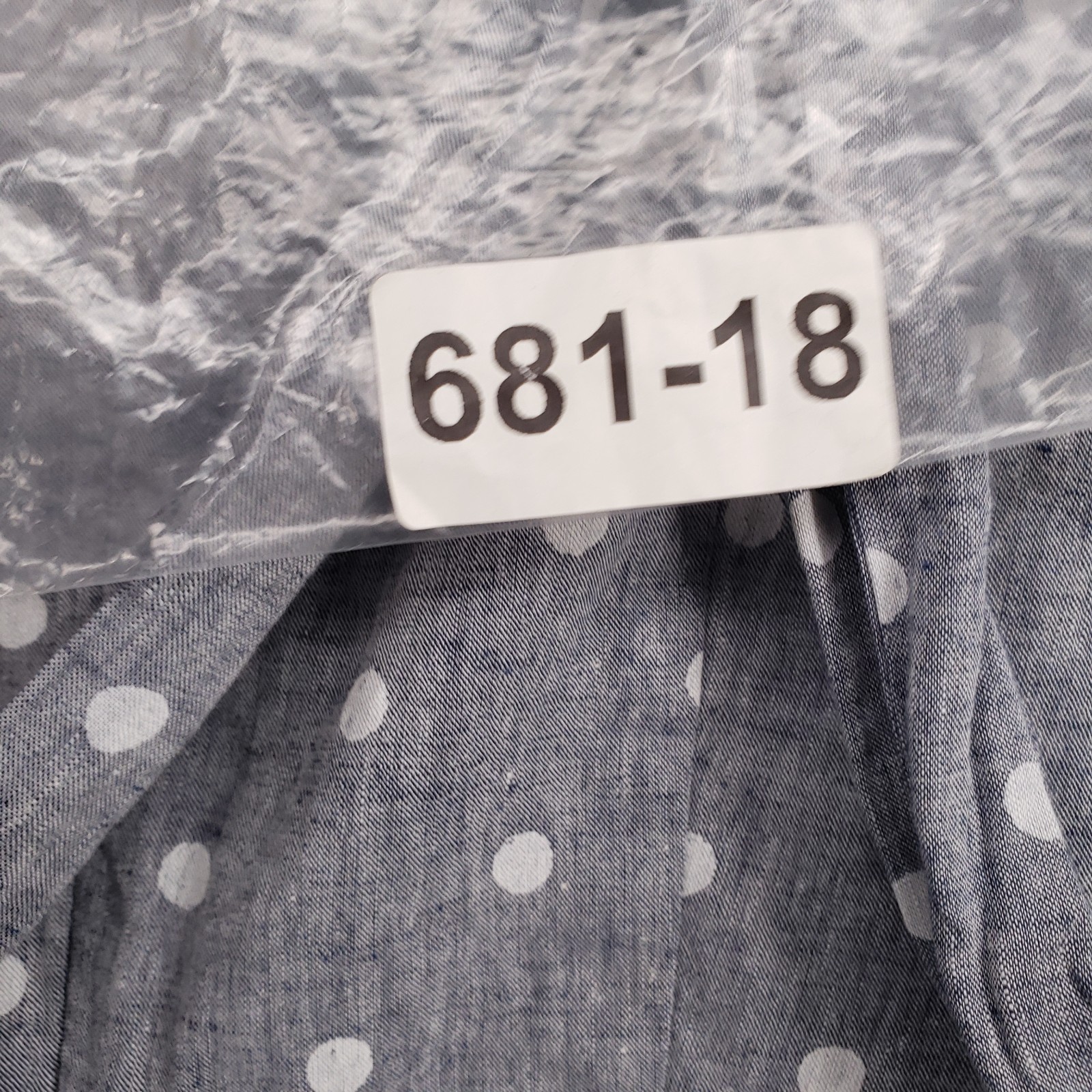 Boden Top Womens 12 Gray Surplice V Neck Polka Dot Linen Waist Tie Peplum Blouse