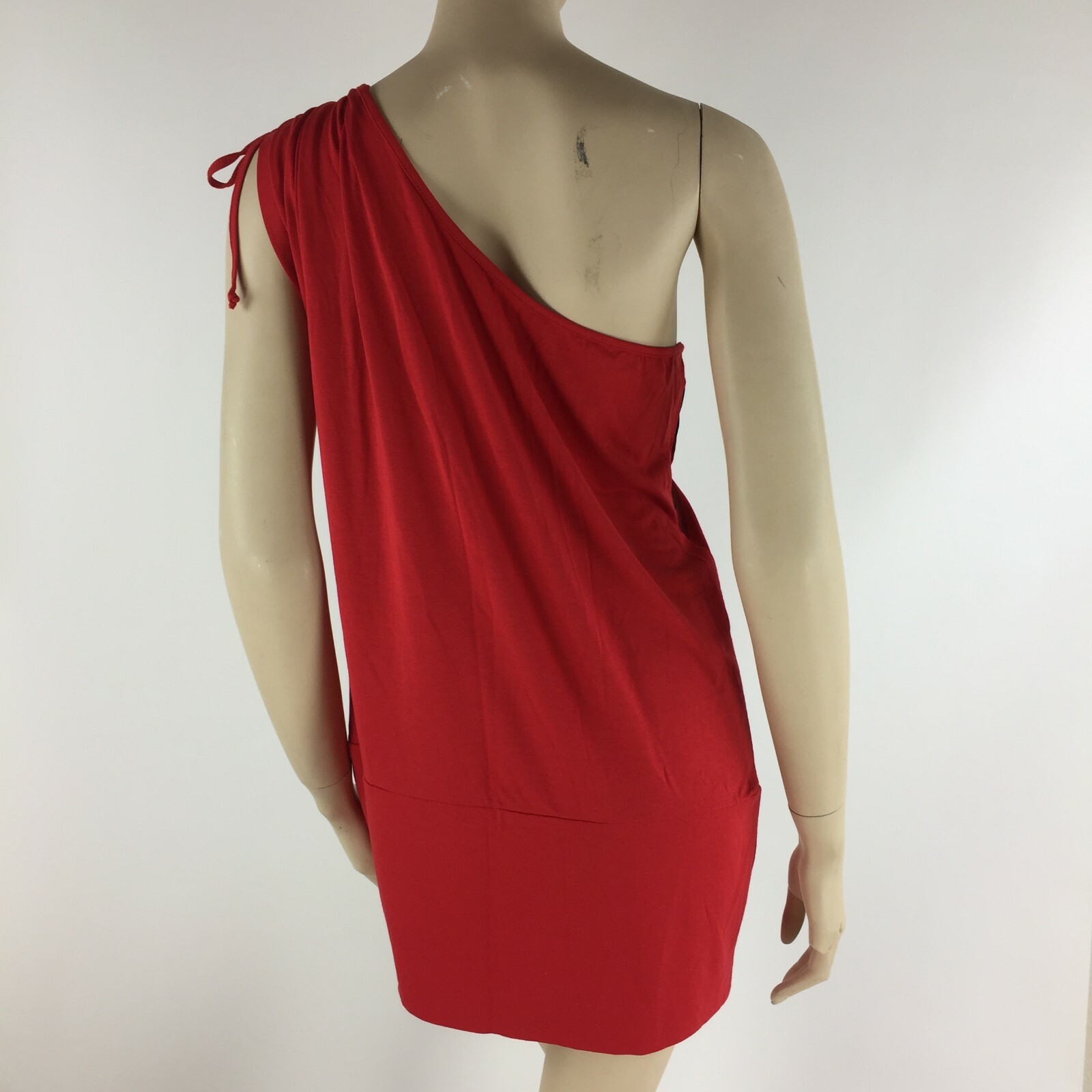 Handara One Shoulder Top XL Womens Red Black Made in Brazil Blouse NWT