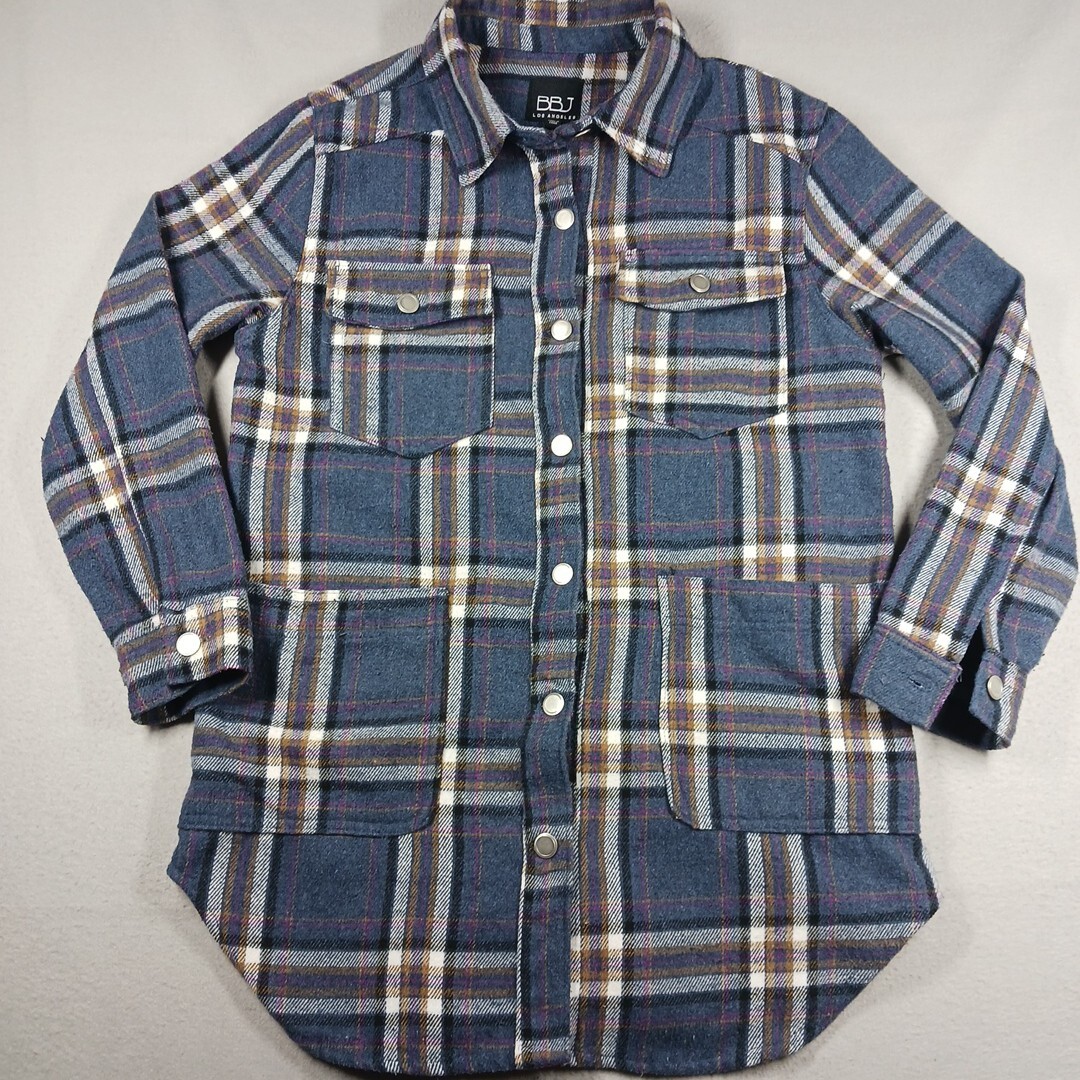 LADIES Multi-Color PLAID BBJ LOS ANGELES SHACKET SZ MEDIUM Xtra Pockets