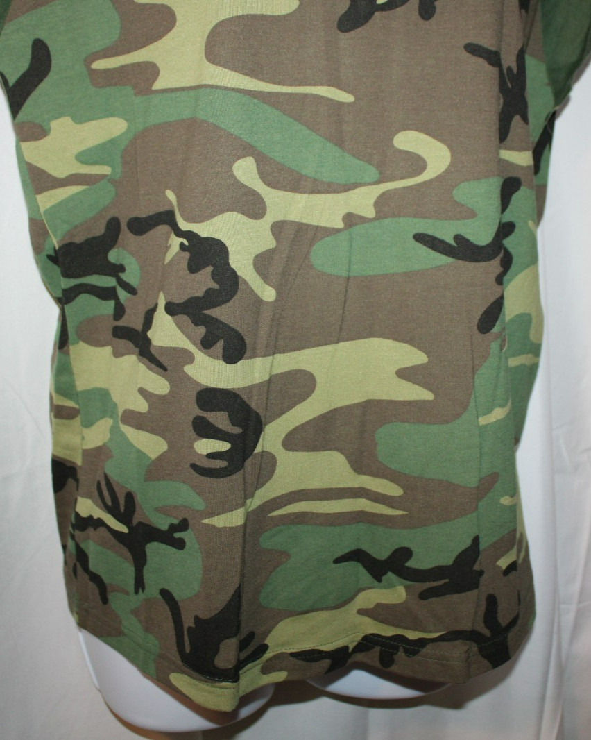 Rothco® Woodland Camo Tactical Women Stretch T-Shirt – New – Size XL