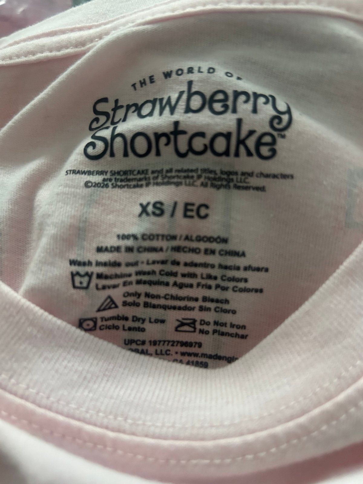 Women’s Strawberry Shortcake Pink Top Size XS