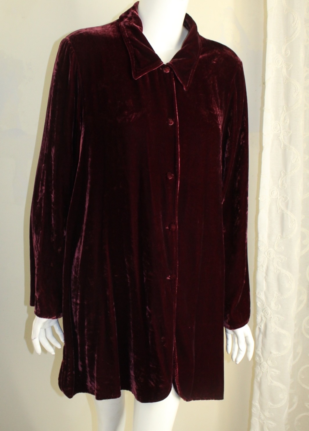 Soft Surroundings Sz TXL Tall XL Deep Wine Red Gorgeous Tunic Shirt Top